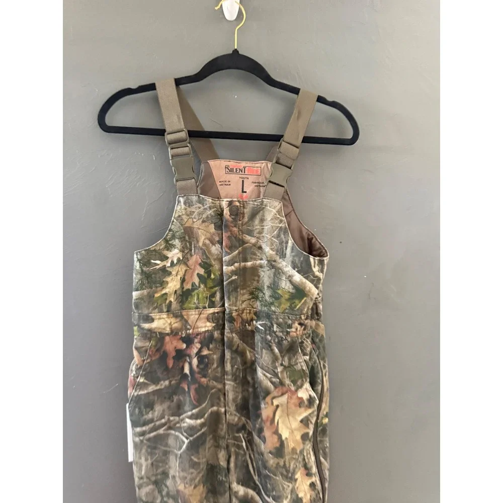 RedHead Silent Hide Youth L Camo Insulated‎ Hunting Bibs Thermolite Camouflage